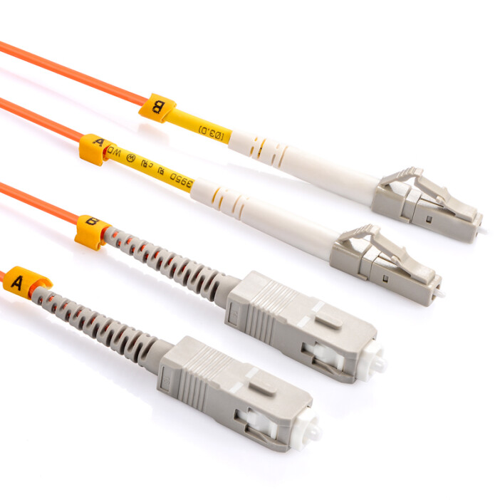 胜为(shengwei)FMC-1405 电信级光纤跳线 LC-SC多模双芯尾纤30米/对 收发器/光猫光钎延长线